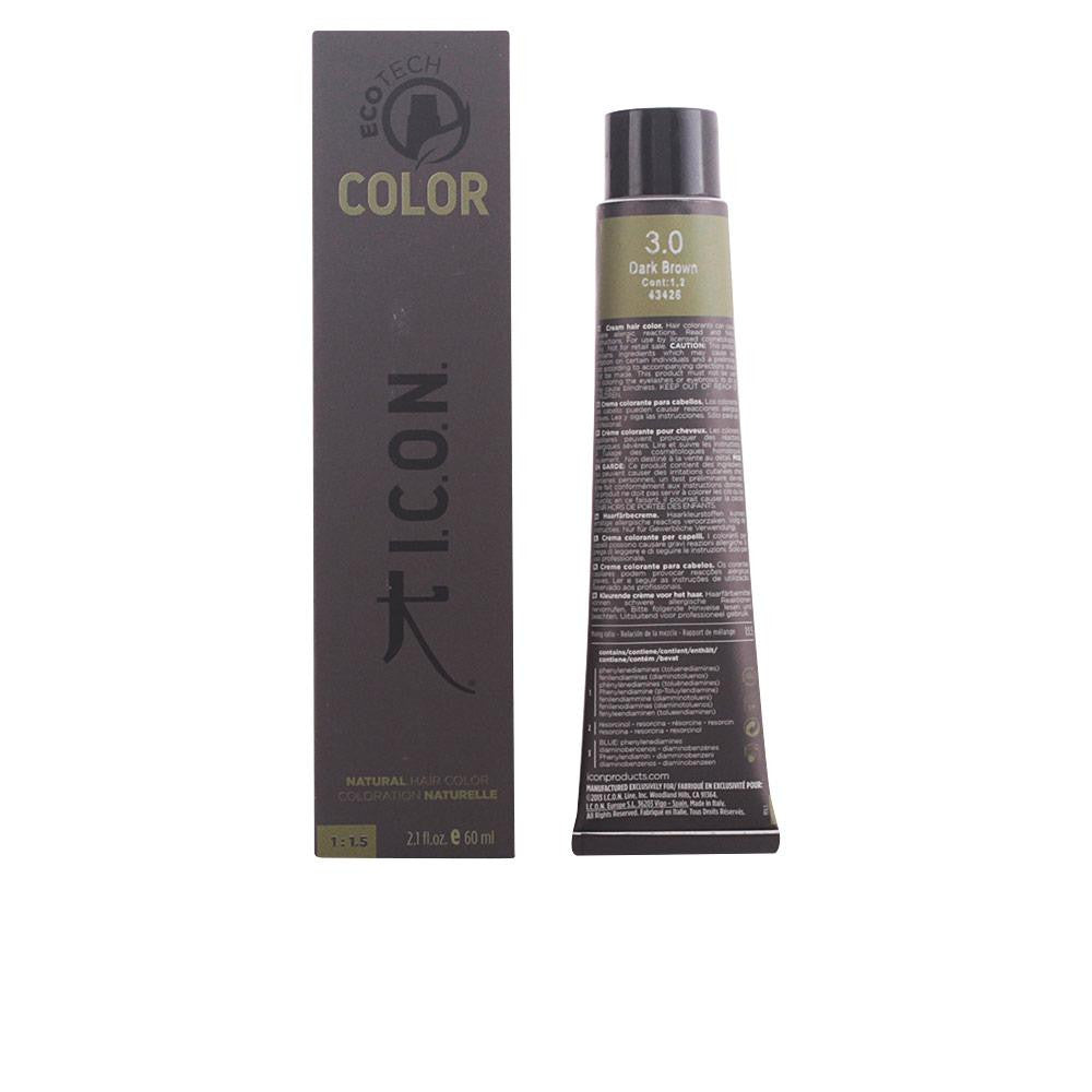 I.C.O.N.-ECOTECH COLOR cor natural 30 castanho escuro 60 ml-DrShampoo - Perfumaria e Cosmética