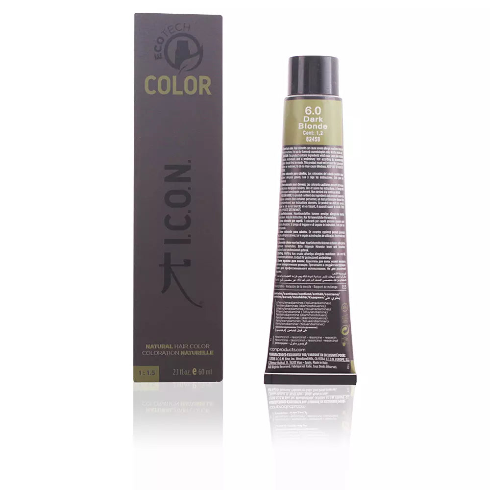 I.C.O.N.-ECOTECH COLOR cor natural 60 louro escuro 60 ml-DrShampoo - Perfumaria e Cosmética