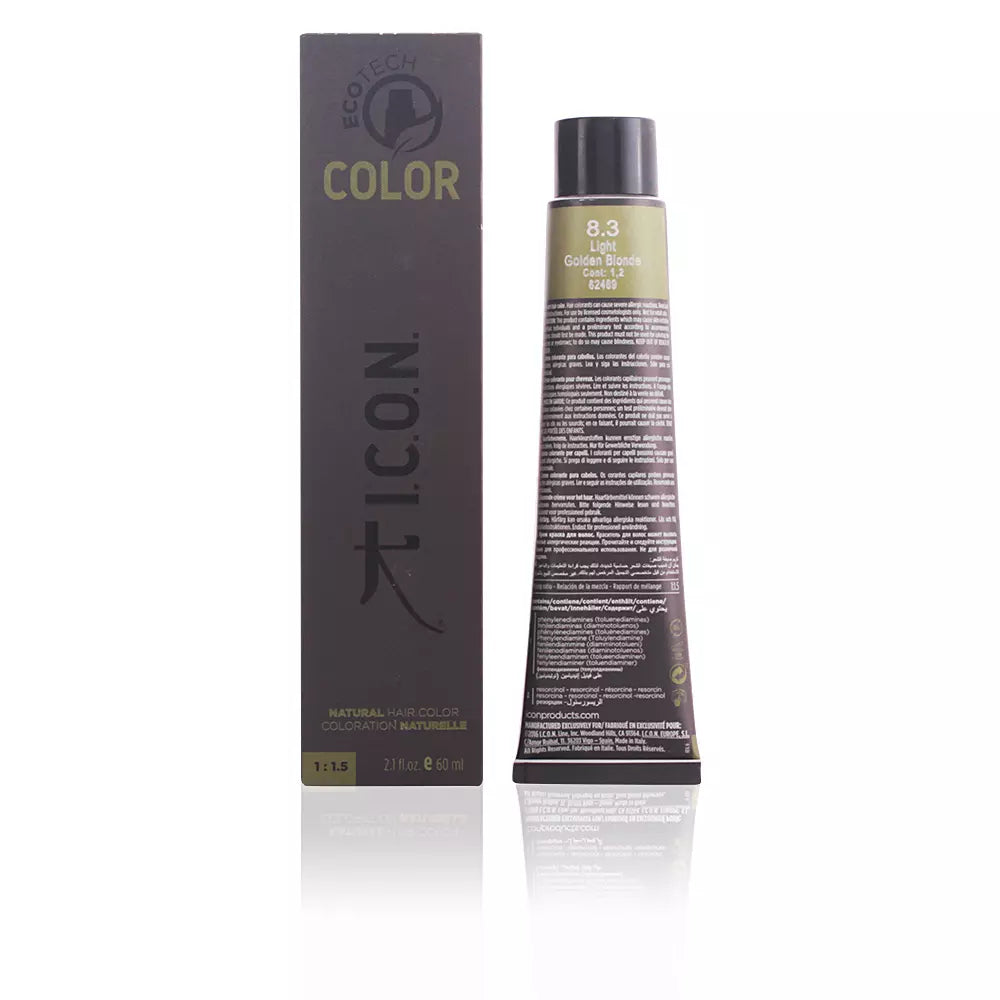I.C.O.N.-ECOTECH COLOR cor natural 83 loiro dourado claro 60 ml-DrShampoo - Perfumaria e Cosmética