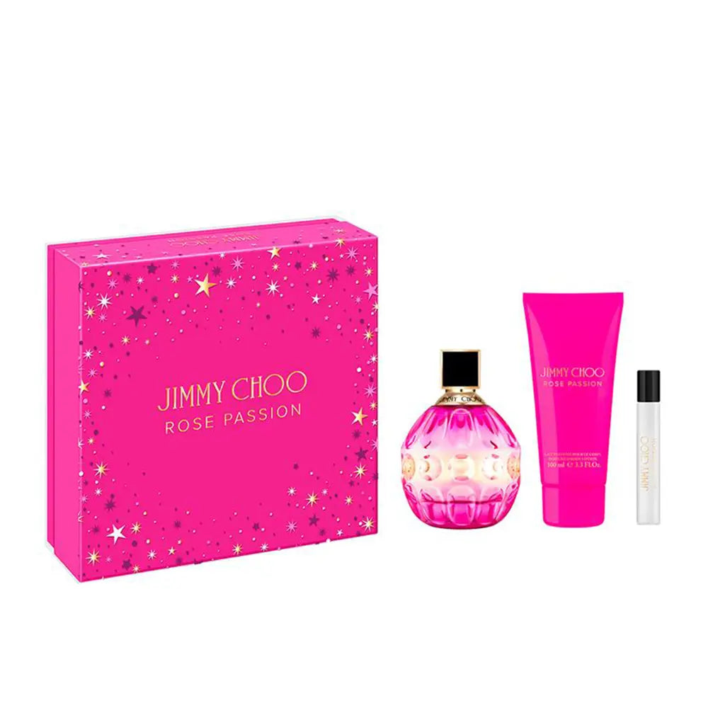 JIMMY CHOO-CAPA ROSE PASSION 3 peças.-DrShampoo - Perfumaria e Cosmética