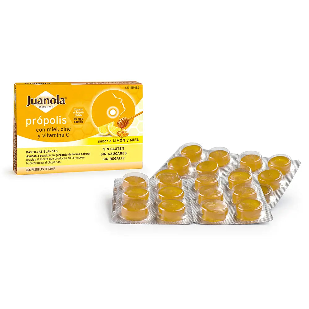 JUANOLA-Gomas de mel com limão e própolis 24 unidades.-DrShampoo - Perfumaria e Cosmética