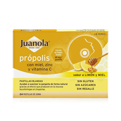 JUANOLA-Gomas de mel com limão e própolis 24 unidades.-DrShampoo - Perfumaria e Cosmética