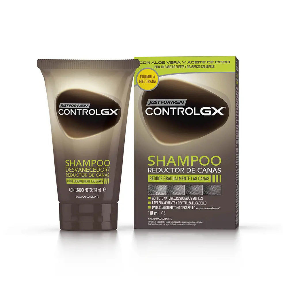 JUST FOR MEN-CONTROL GX shampoo redutor de cinza 118 ml-DrShampoo - Perfumaria e Cosmética