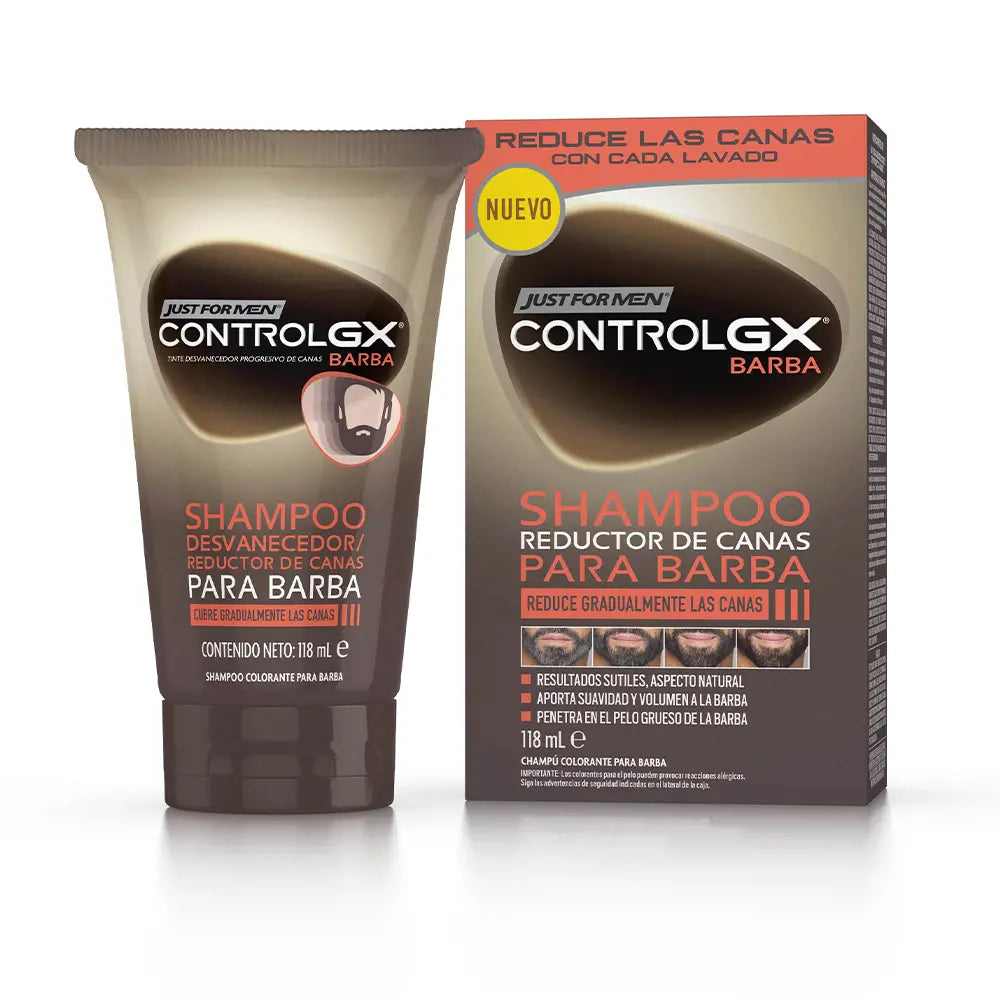 JUST FOR MEN-CONTROL GX shampoo redutor de cinza para barba 118 ml-DrShampoo - Perfumaria e Cosmética