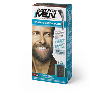 JUST FOR MEN-TINTURA em gel bigode barba e patilhas castanho escuro 15 ml-DrShampoo - Perfumaria e Cosmética Image principale du produit