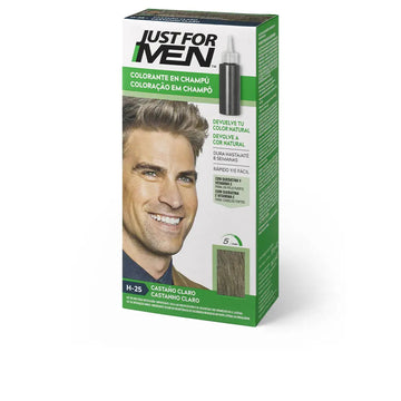 JUST FOR MEN-tingimento em castanho claro champô 30 ml-DrShampoo - Perfumaria e Cosmética Imagem principal do produto