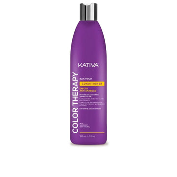 KATIVA-COLOR THERAPY BLUE VIOLET ANTI EFECTO AMARILLO acondicionador 355 ml-DrShampoo - Perfumaria e Cosmética Imagen principal del producto