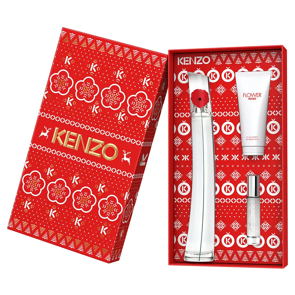 KENZO-FLOWER BY KENZO Estojo de 3 peças.-DrShampoo - Perfumaria e Cosmética
