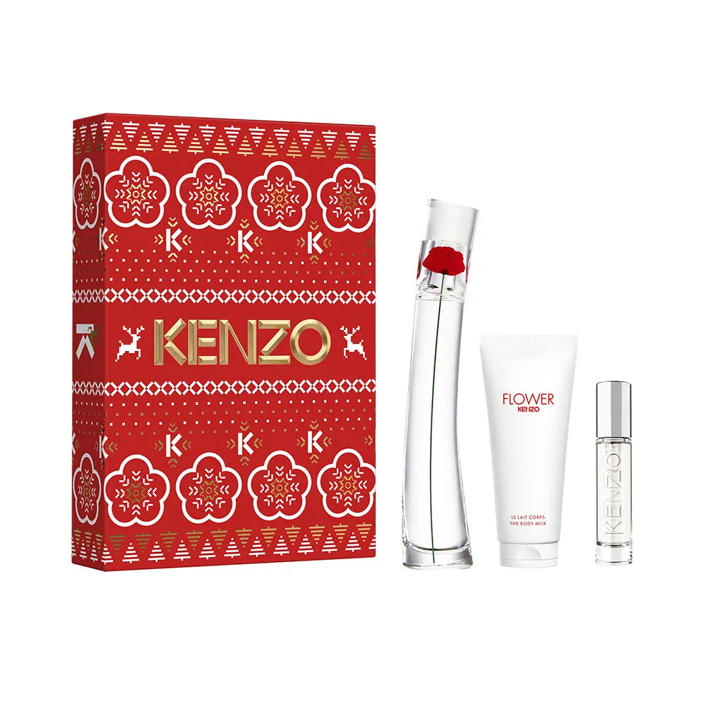 KENZO-FLOWER BY KENZO estojo com 3 peças.-DrShampoo - Perfumaria e Cosmética