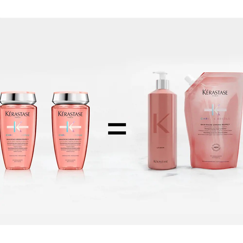KERASTASE-CHROMA ABSOLU bain chroma respect recarga 500 ml-DrShampoo - Perfumaria e Cosmética
