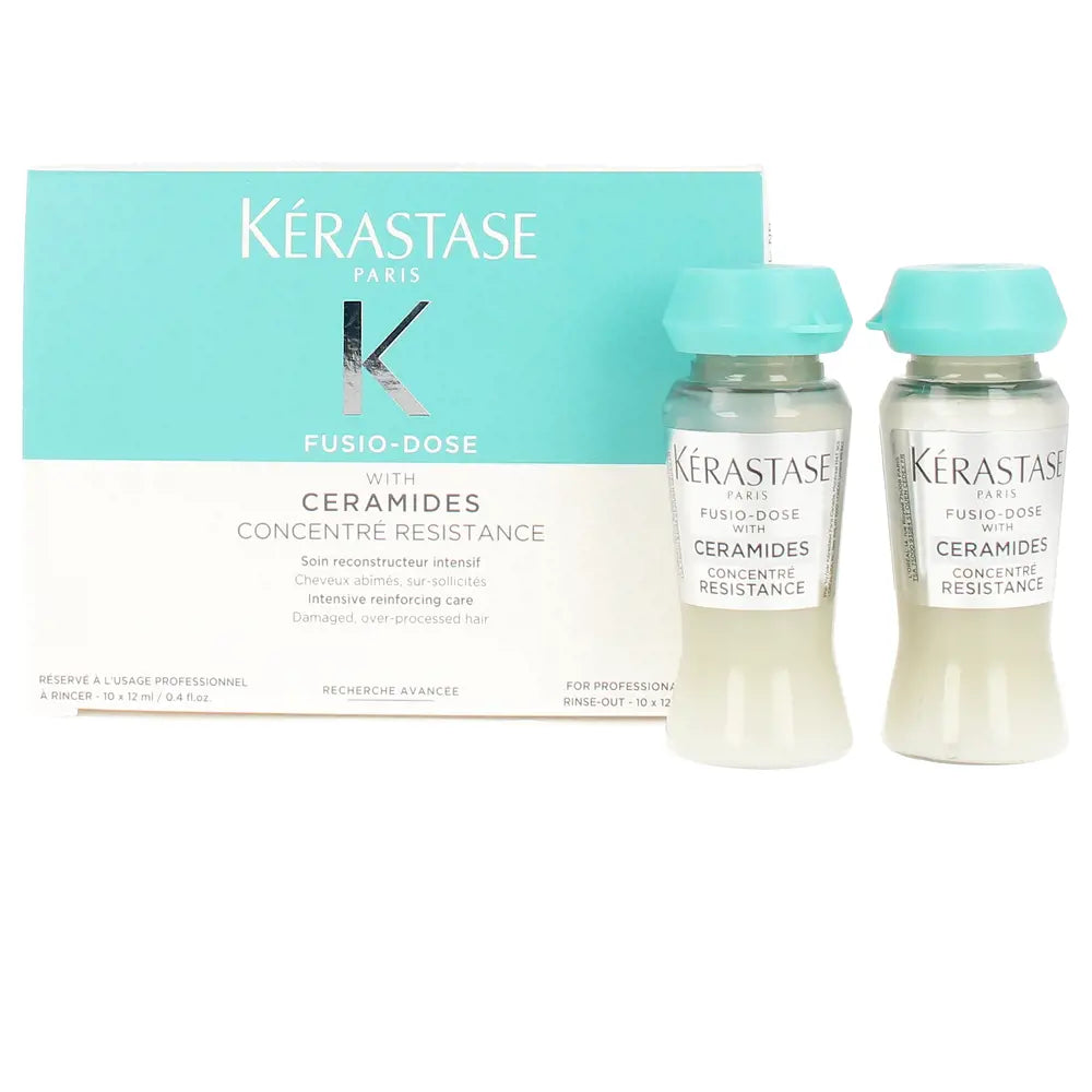 KERASTASE-Resistência concentrada FUSIO-DOSE 10 x 12 ml-DrShampoo - Perfumaria e Cosmética