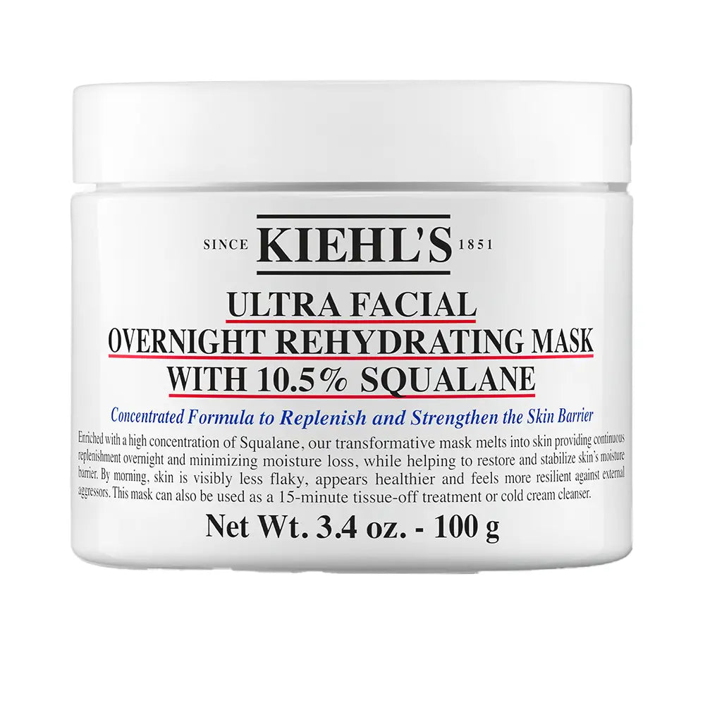 KIEHL'S-Máscara hidratante noturna ULTRA FACIAL com 10,5% de esqualano 100 gr.-DrShampoo - Perfumaria e Cosmética