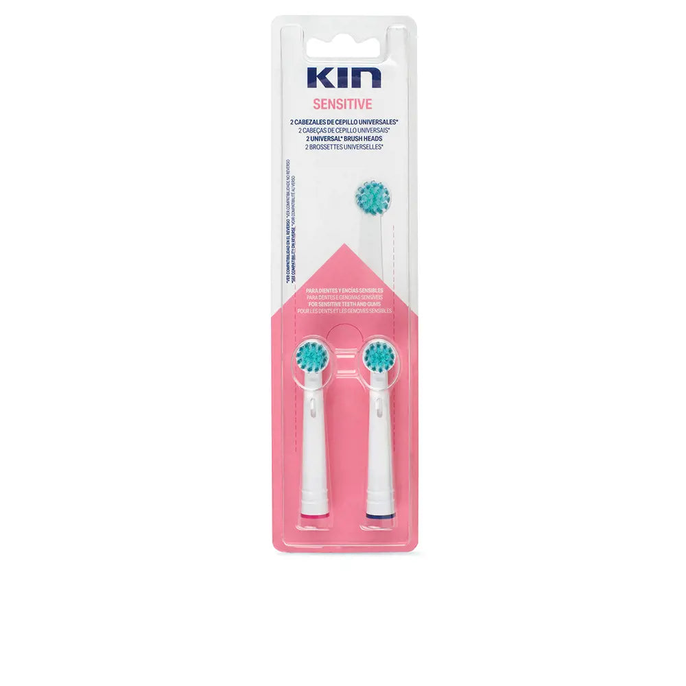 KIN-Cabeça de escova elétrica universal KIN SENSITIVE 2 unidades-DrShampoo - Perfumaria e Cosmética