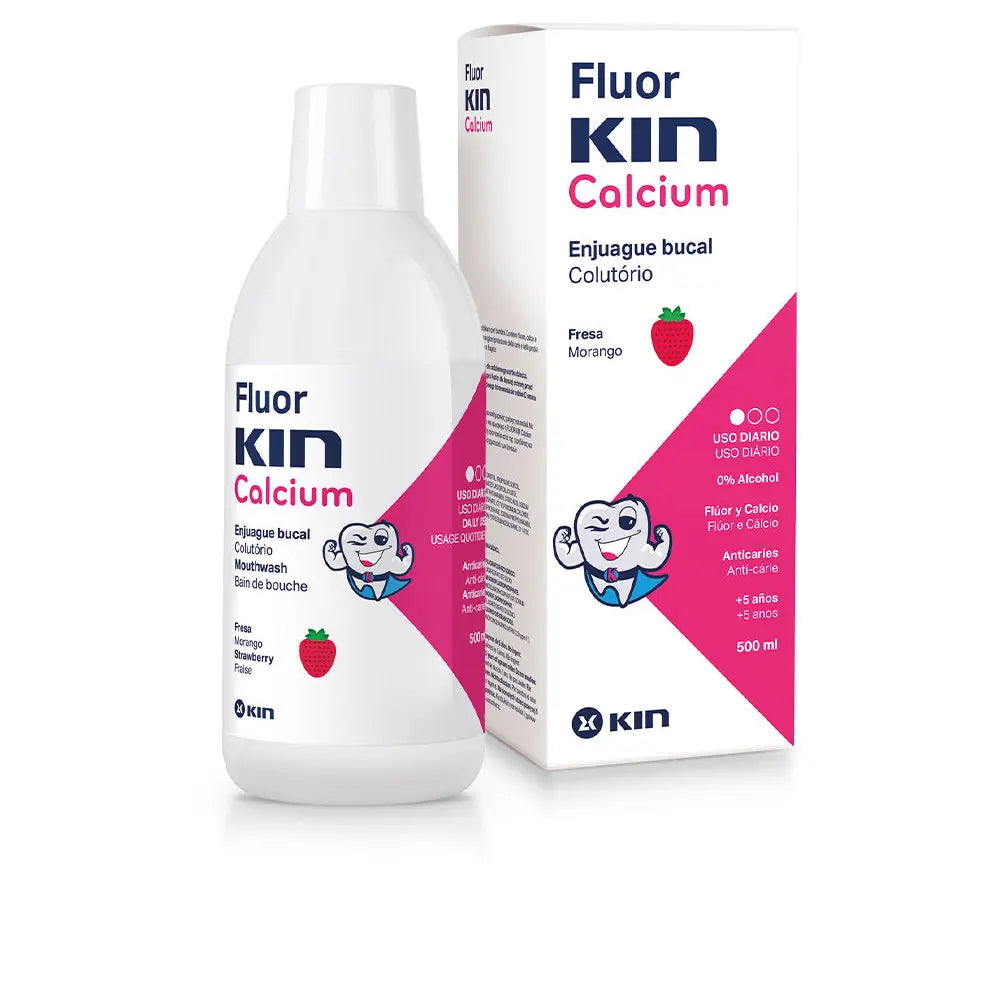 KIN-Enxaguatório Bucal FLUORKIN CALCIUM 500 ml-DrShampoo - Perfumaria e Cosmética