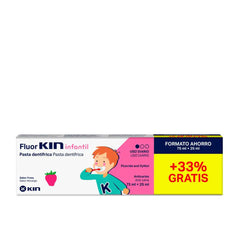 KIN-FLUORKIN creme dental infantil morango 75 25 ml-DrShampoo - Perfumaria e Cosmética