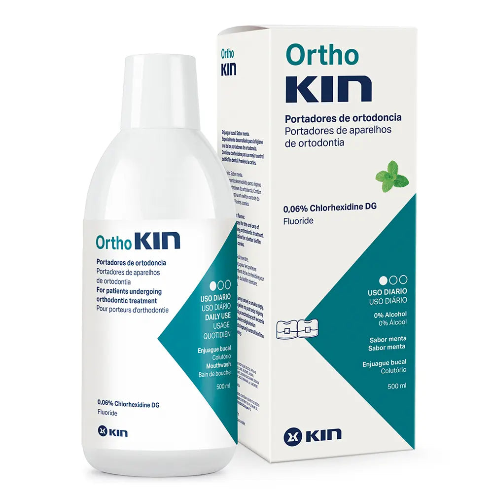 KIN-Listras ORTHOKIN enxaguatório bucal menta 500 ml.-DrShampoo - Perfumaria e Cosmética