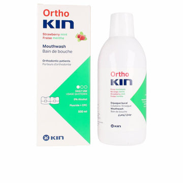 KIN-ORTHOKIN enxaguante bucal mentolado morango 500 ml-DrShampoo - Perfumaria e Cosmética Image principale du produit