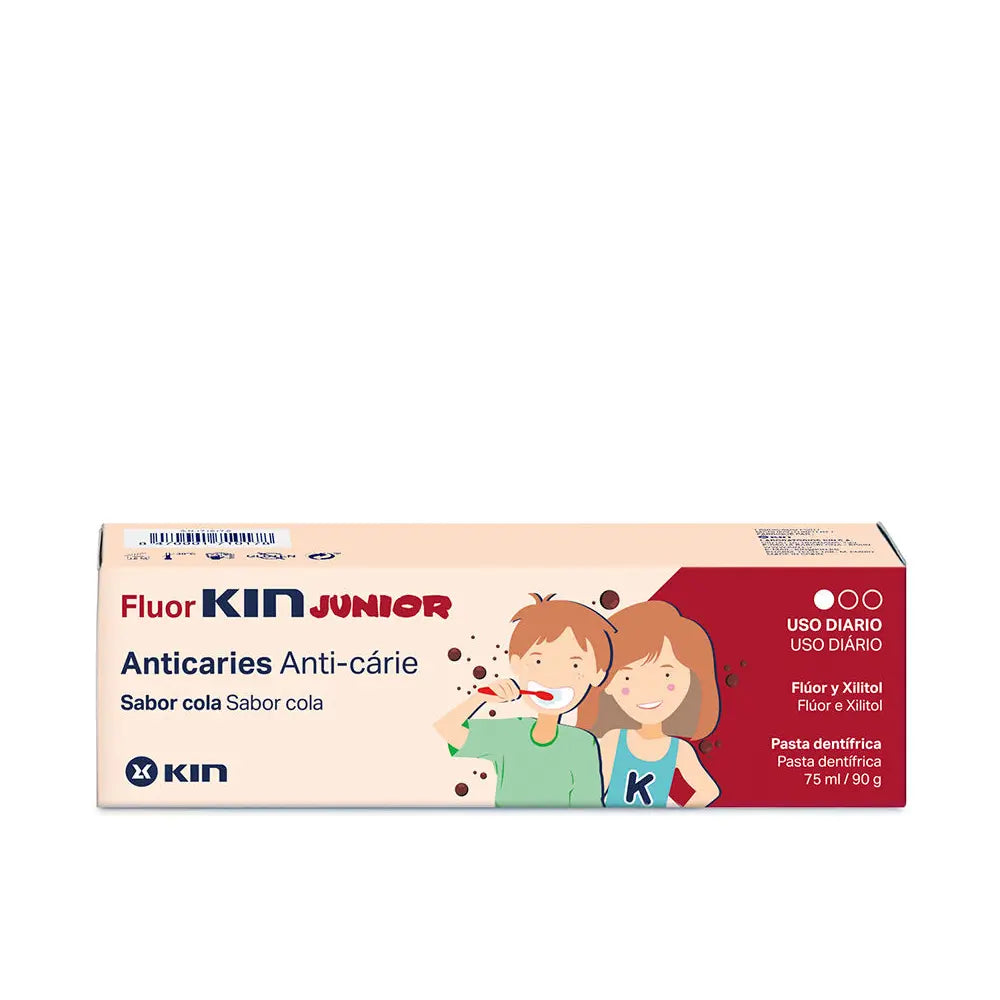 KIN-Pasta de dentes FLUORKIN JUNIOR de 75 ml.-DrShampoo - Perfumaria e Cosmética