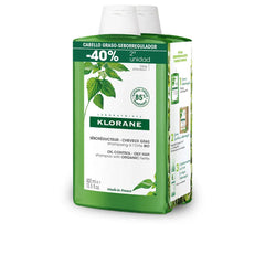 KLORANE-A LA ORTIGA BIO champô seborregulador para cabelo oleoso promo 2 x 400 ml-DrShampoo - Perfumaria e Cosmética