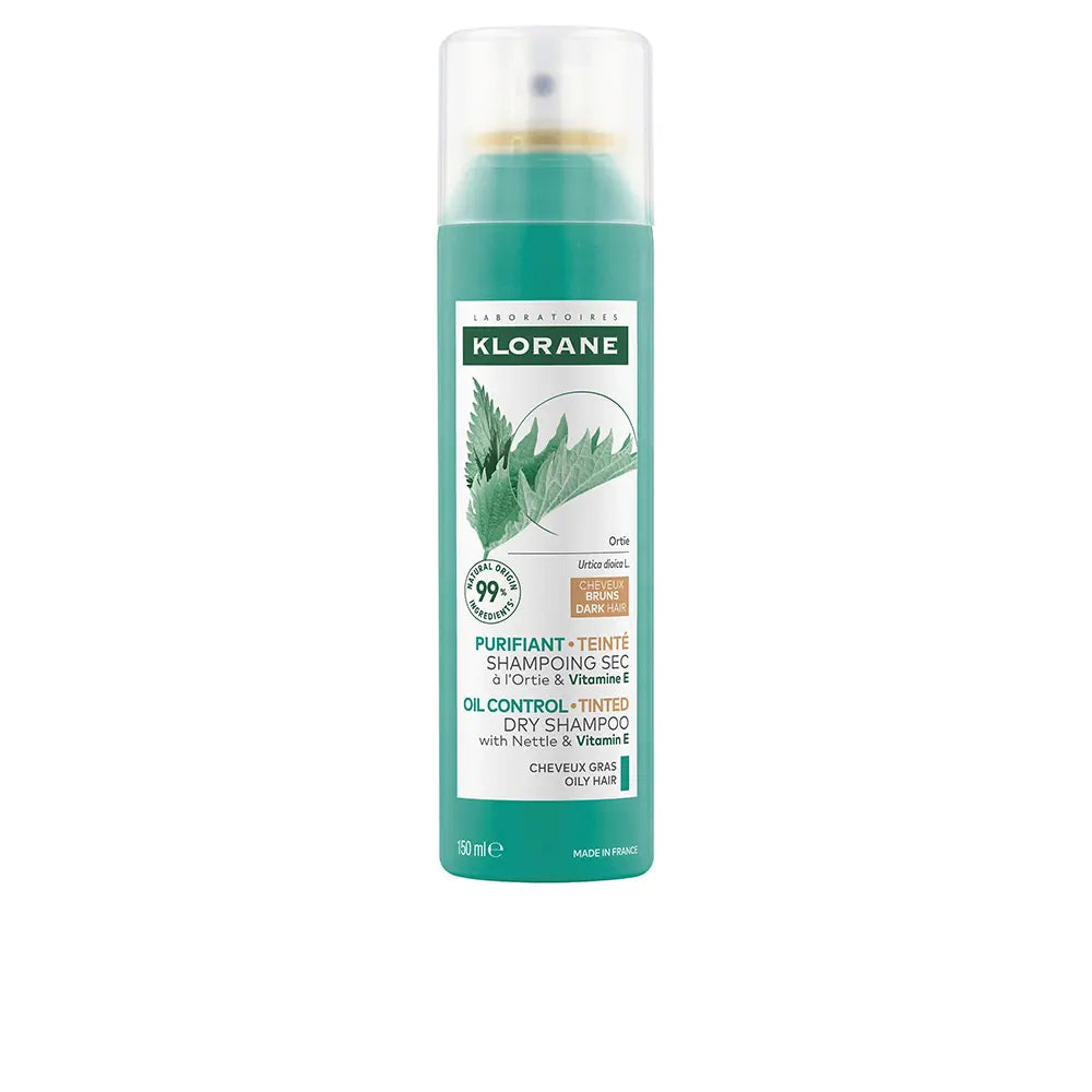 KLORANE-A LA ORTIGA shampoo seco regulador de sebo castanho/castanho escuro 150 ml.-DrShampoo - Perfumaria e Cosmética