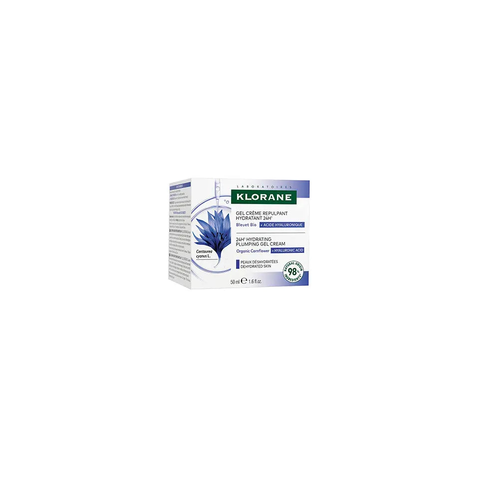 KLORANE-BIO Cornflower & HYALURONIC ACID gel-creme rosto e olhos 50 ml-DrShampoo - Perfumaria e Cosmética