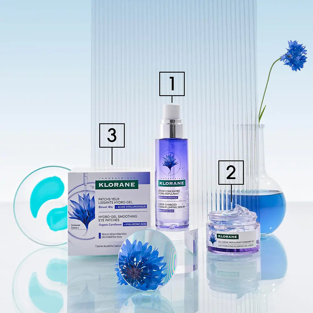 KLORANE-BIO Cornflower & HYALURONIC ACID gel-creme rosto e olhos 50 ml-DrShampoo - Perfumaria e Cosmética