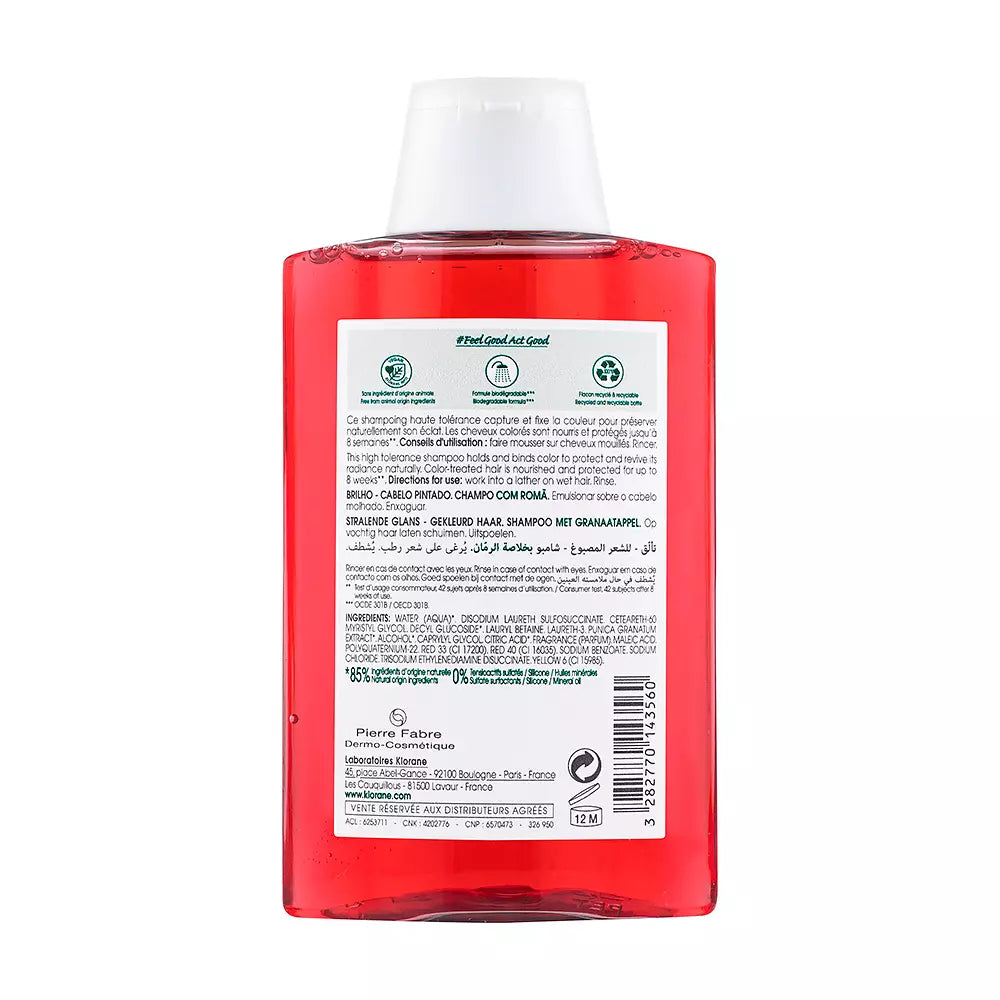 KLORANE-COLOR RADIANCE shampoo com romã 200 ml-DrShampoo - Perfumaria e Cosmética