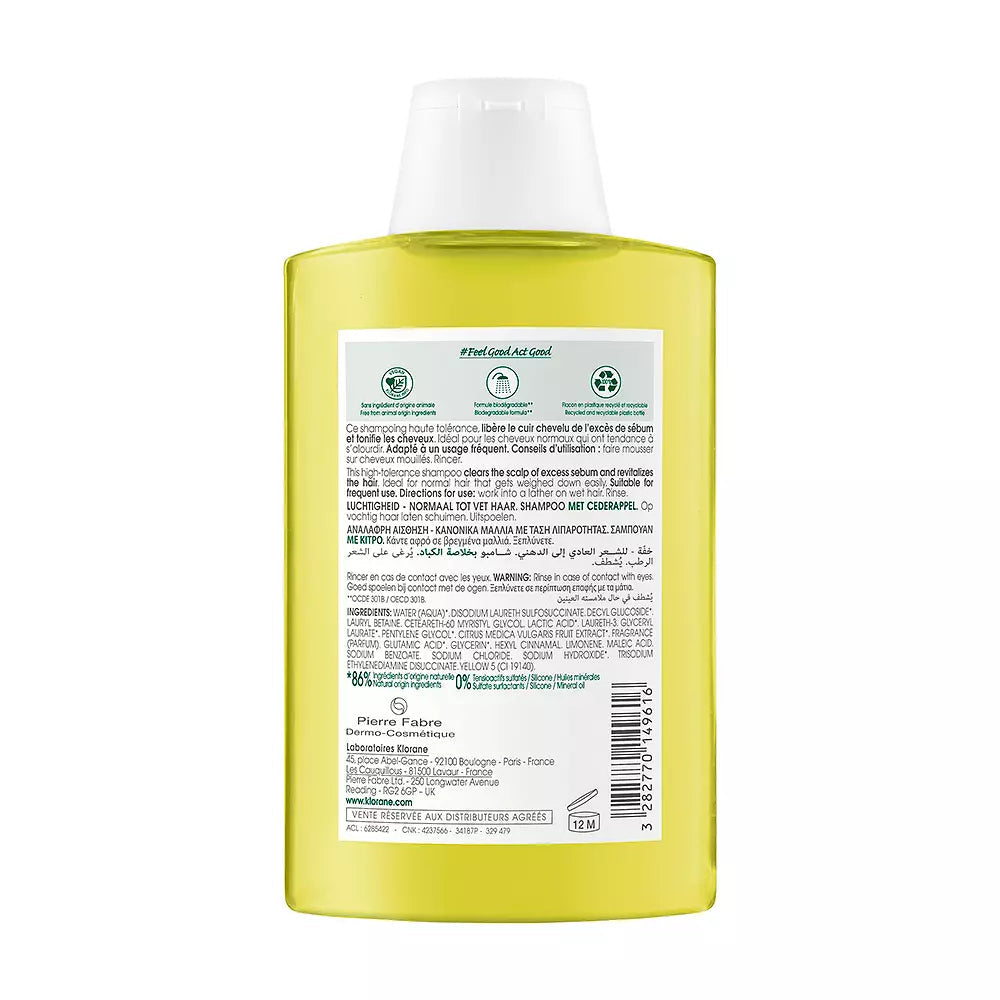 KLORANE-Champô PURIFICANTE de Cidra 200 ml-DrShampoo - Perfumaria e Cosmética