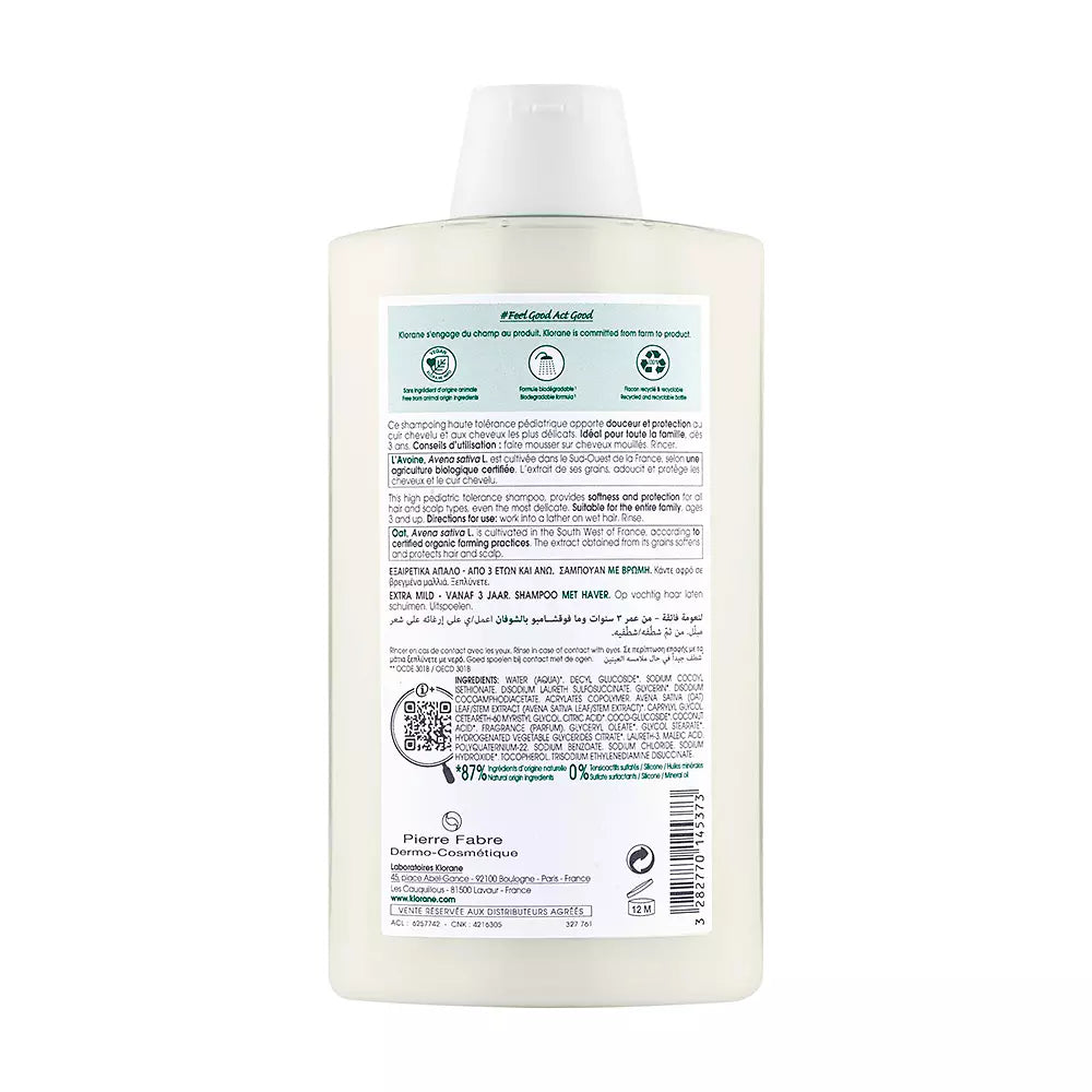 KLORANE-Champô ULTRA-DELICADO com leite de aveia 400 ml-DrShampoo - Perfumaria e Cosmética