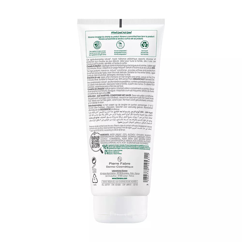 KLORANE-Condicionador ULTRA-GENTIL com leite de aveia 200 ml-DrShampoo - Perfumaria e Cosmética
