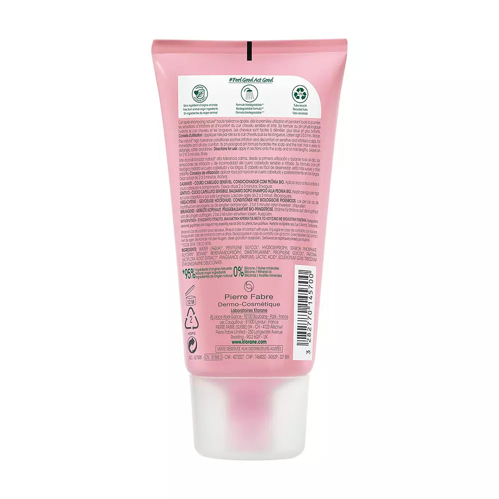 KLORANE-Condicionador gel calmante e antiirritante com peônia 150 ml-DrShampoo - Perfumaria e Cosmética