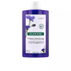 KLORANE-LA CENTAUREA BIO shampoo antiamarelecimento para cabelos grisalhos e loiros 400 ml-DrShampoo - Perfumaria e Cosmética