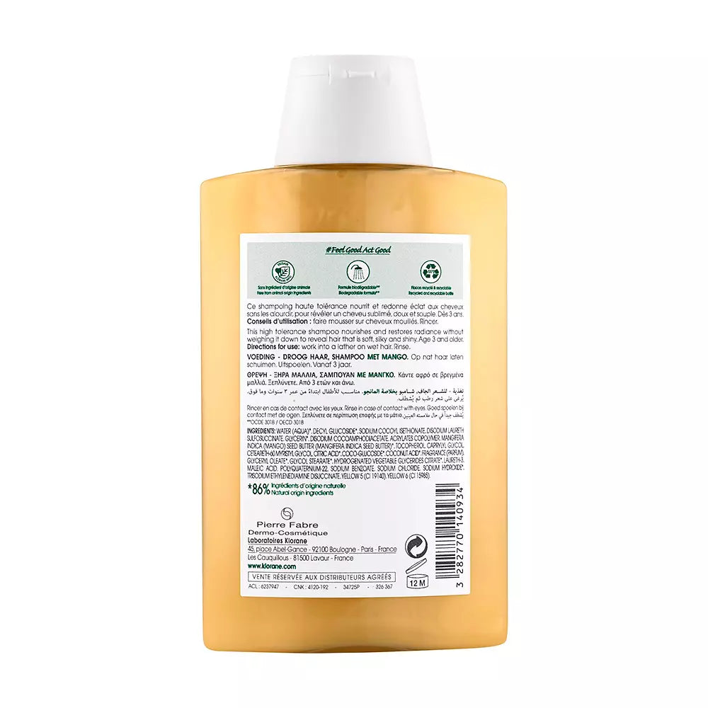KLORANE-NUTRITION shampoo à la mangue 200 ml-DrShampoo - Perfumaria e Cosmética