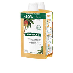 KLORANE-SHAMPOO NUTRITIVO AL MANGO PARA CABELO SECO DUO 2 x 400 ml-DrShampoo - Perfumaria e Cosmética