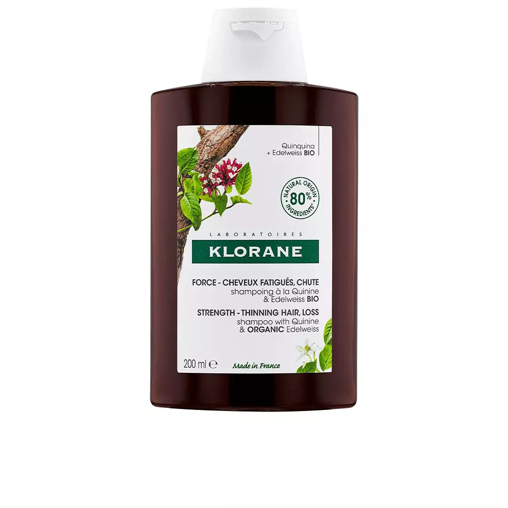 KLORANE-Shampoo FORTIFYING & STIMULATING com quinina orgânica e edelweiss-DrShampoo - Perfumaria e Cosmética
