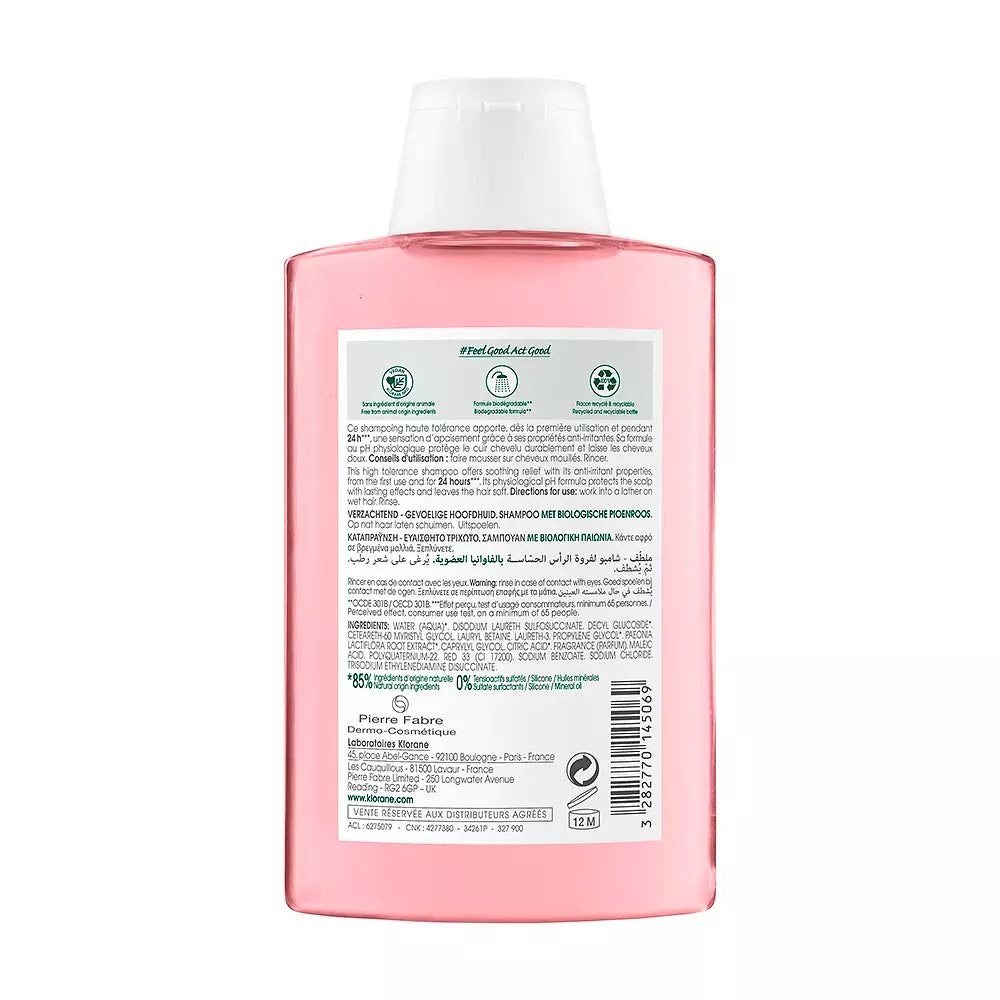 KLORANE-Shampoo calmante e antiirritante com peônia 200 ml-DrShampoo - Perfumaria e Cosmética