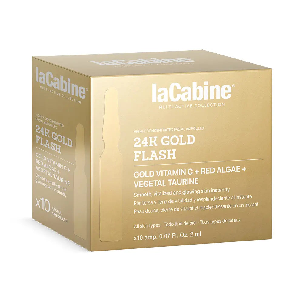 LA CABINE-Ampolas de edição limitada 24K GOLD FLASH 10 x 2 ml.-DrShampoo - Perfumaria e Cosmética