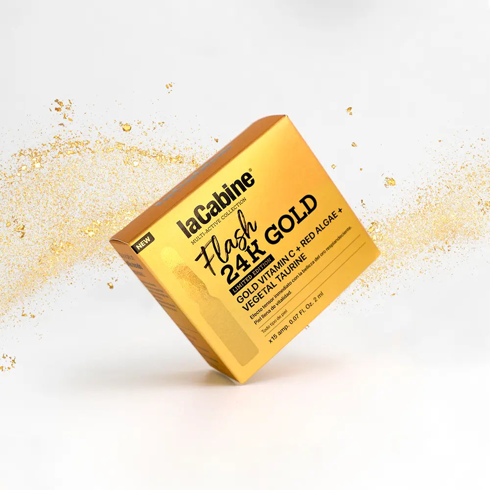 LA CABINE-Ampolas de edição limitada 24K GOLD FLASH 10 x 2 ml.-DrShampoo - Perfumaria e Cosmética