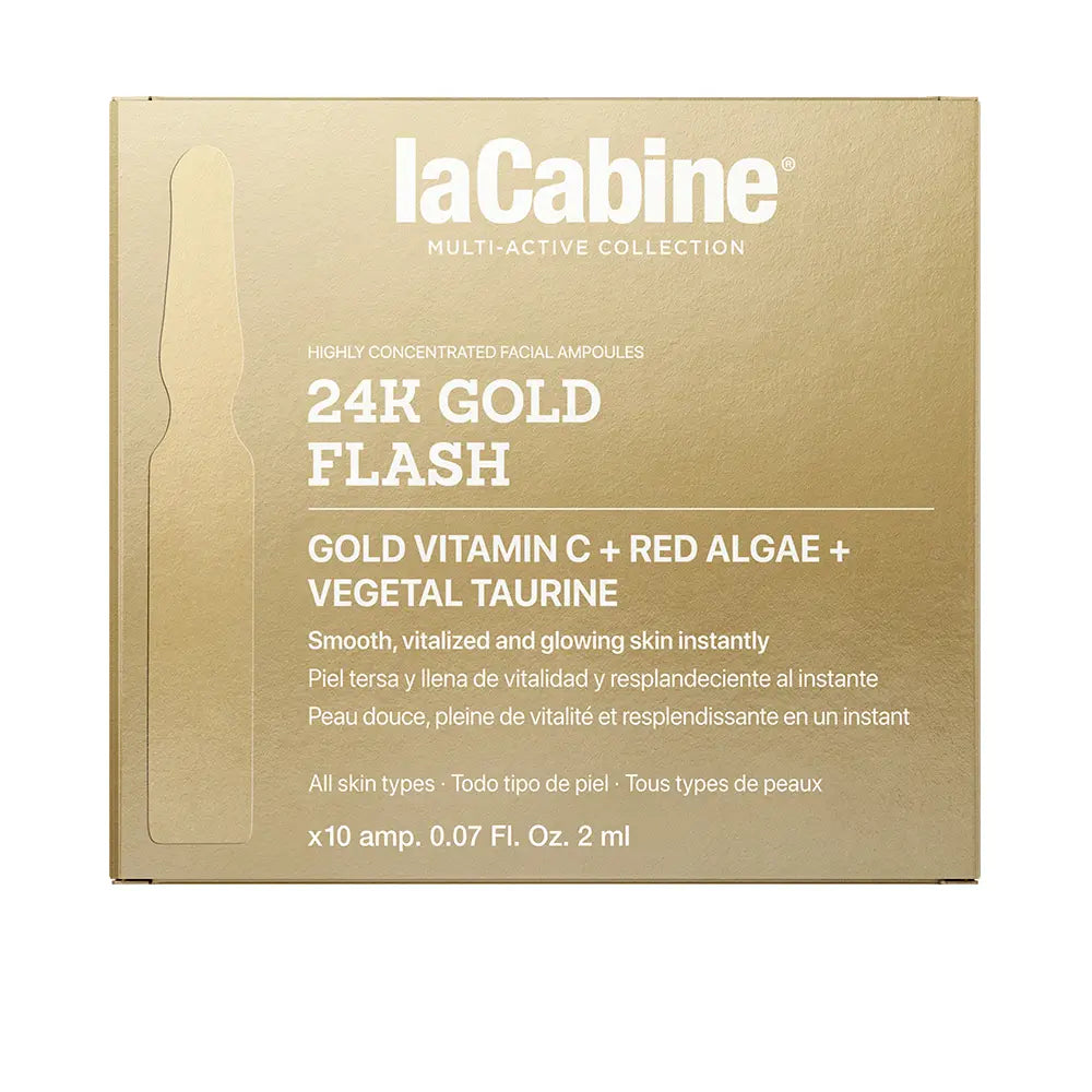 LA CABINE-Ampolas de edição limitada 24K GOLD FLASH 10 x 2 ml.-DrShampoo - Perfumaria e Cosmética