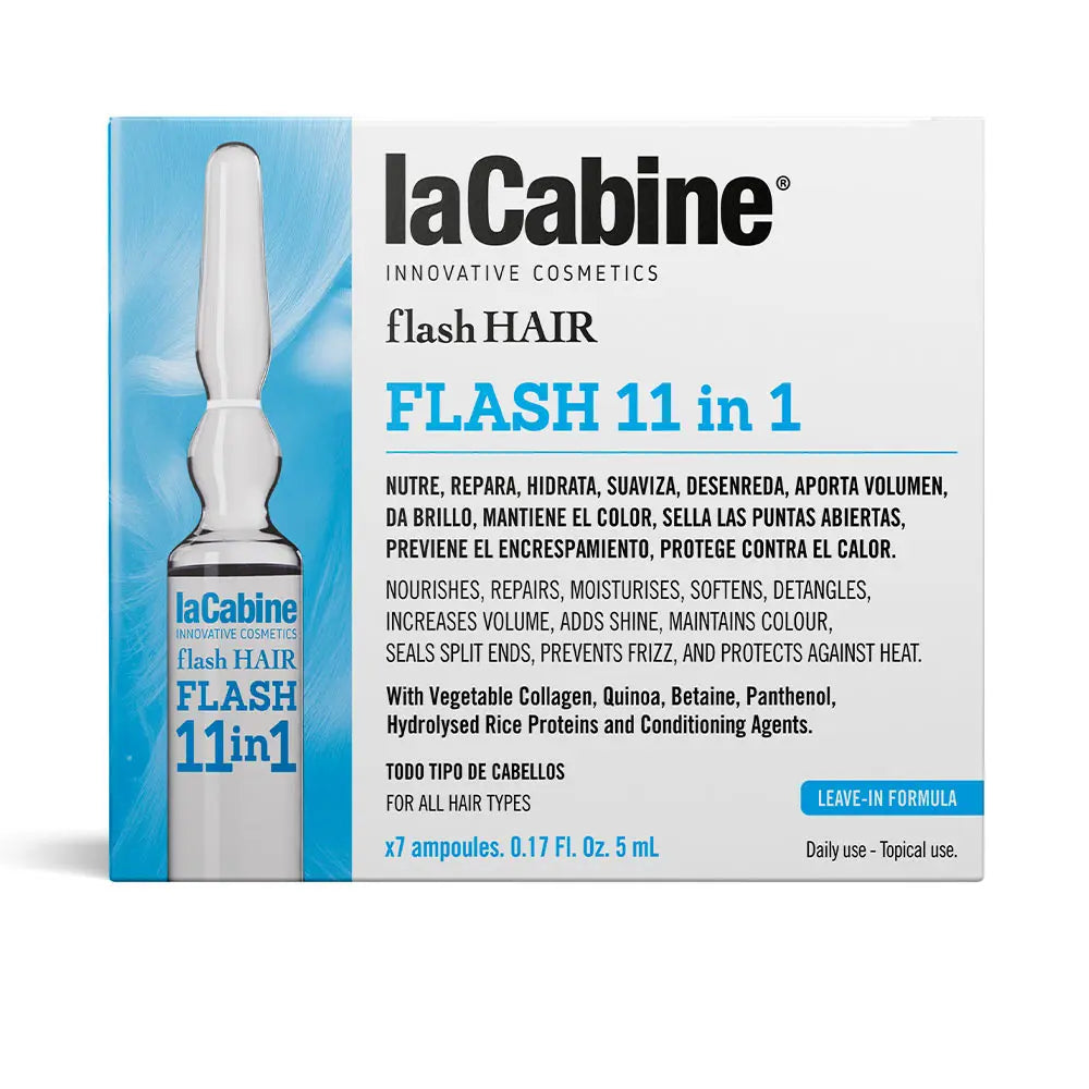 LA CABINE-FLASH HAIR 11 EM 1 7 x 5 ml-DrShampoo - Perfumaria e Cosmética