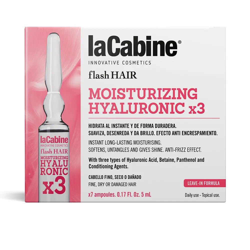 LA CABINE-FLASH HAIR hidratante hialurônico 7 x 5 ml-DrShampoo - Perfumaria e Cosmética