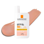 LA ROCHE POSAY-ANTHELIOS UV-MUNE 400 FLUIDO INVISÍVEL com cor, resistente à água e areia SPF50+ 50 ml-DrShampoo - Perfumaria e Cosmética