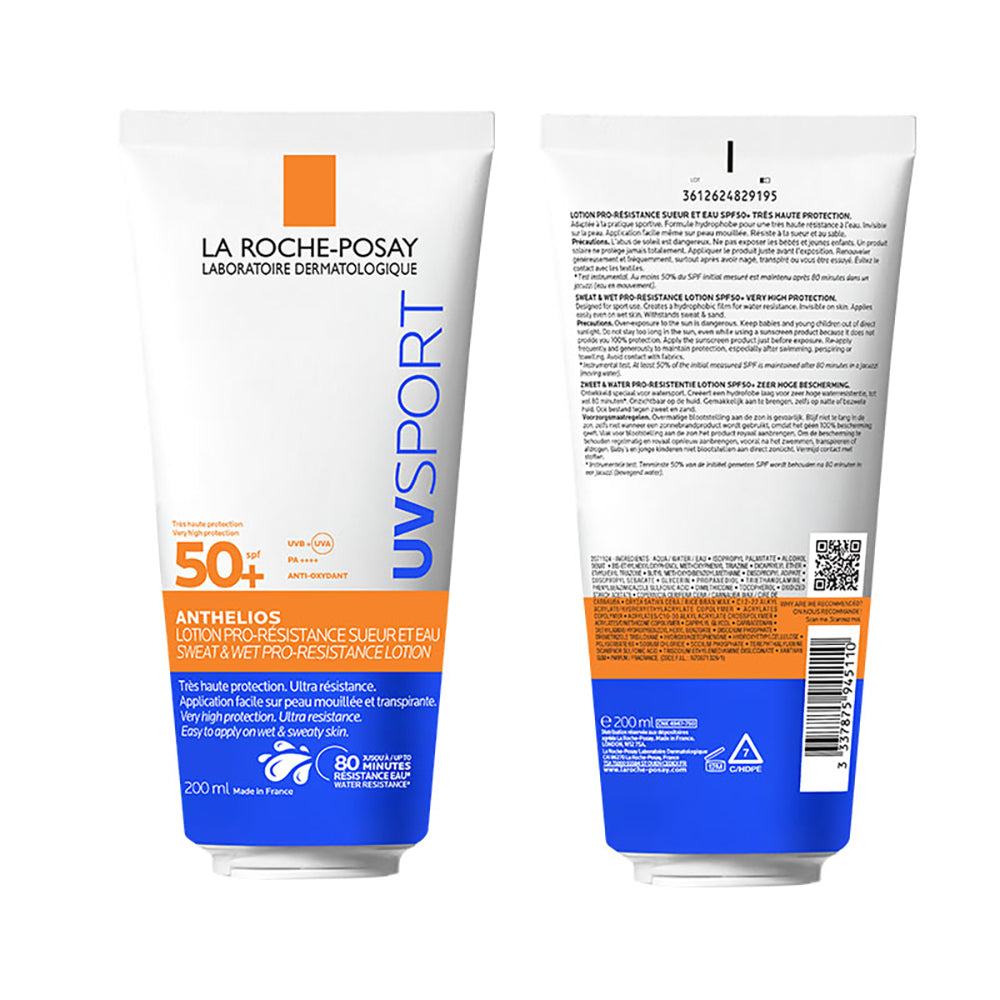 LA ROCHE POSAY-ANTHELIOS UVSPORT WET SKIN loção invisível SPF50+ 200 ml-DrShampoo - Perfumaria e Cosmética
