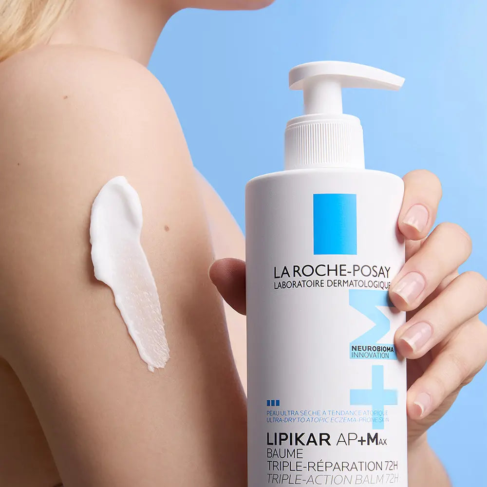 LA ROCHE POSAY-Bálsamo reparador triplo LIPIKAR AP+ MAX 72H 400 ml.-DrShampoo - Perfumaria e Cosmética