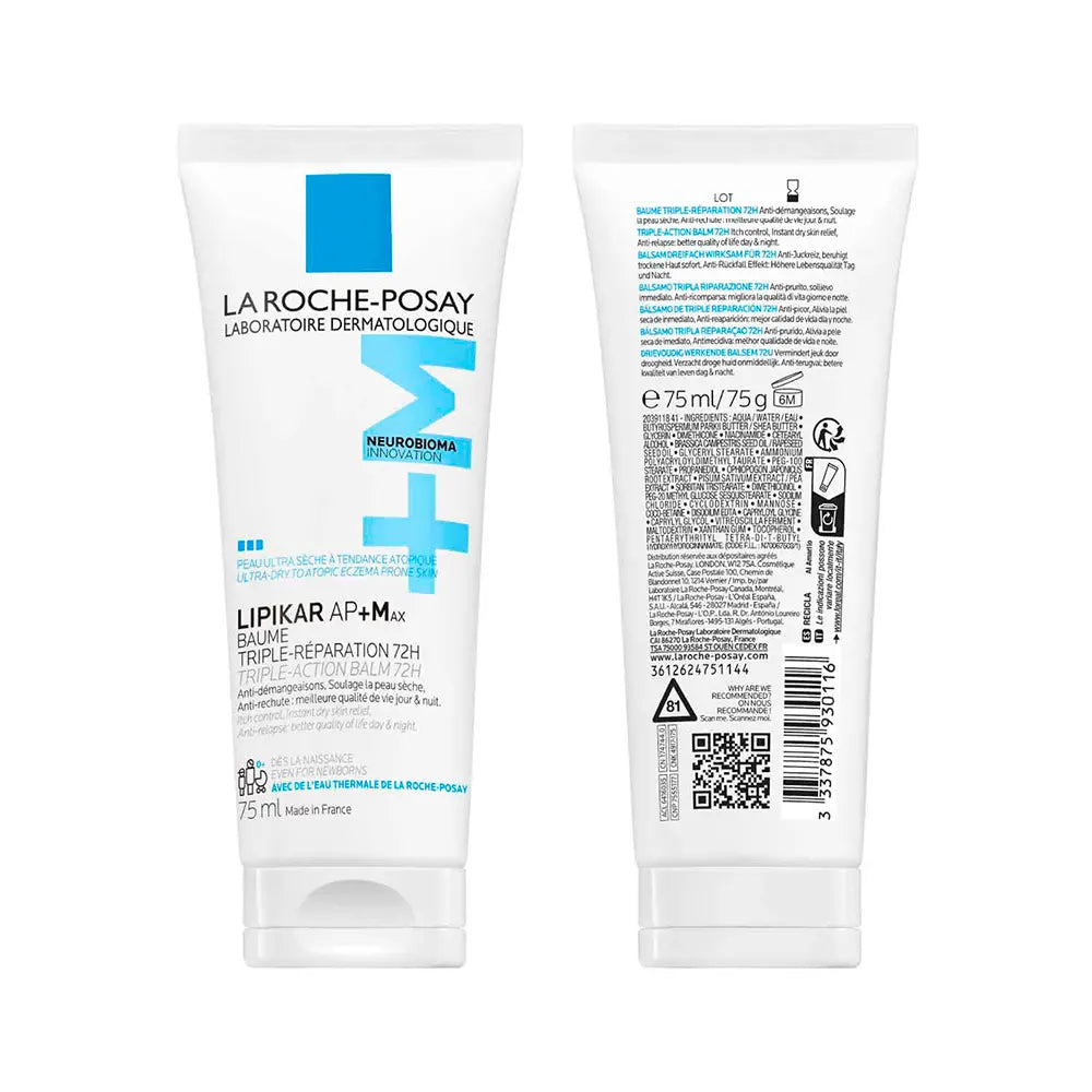 LA ROCHE POSAY-LIPIKAR AP+ MAX bálsamo triplo reparador 72H 75 ml.-DrShampoo - Perfumaria e Cosmética