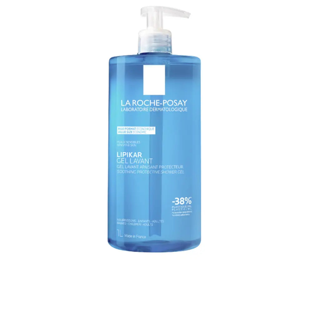 LA ROCHE POSAY-LIPIKAR Gel de Duche Fisiológico para Peles Sensíveis e Secas 1000 ml-DrShampoo - Perfumaria e Cosmética