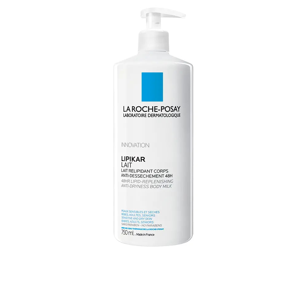 LA ROCHE POSAY-LIPIKAR LEITE 48h hidratante corporal relipidante e suavizante para pele seca 750 ml-DrShampoo - Perfumaria e Cosmética