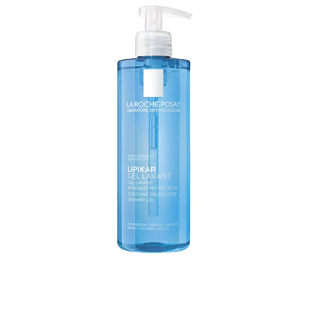 LA ROCHE POSAY-LIPIKAR gel de duche fisiológico apto para peles sensíveis e secas 400 ml-DrShampoo - Perfumaria e Cosmética