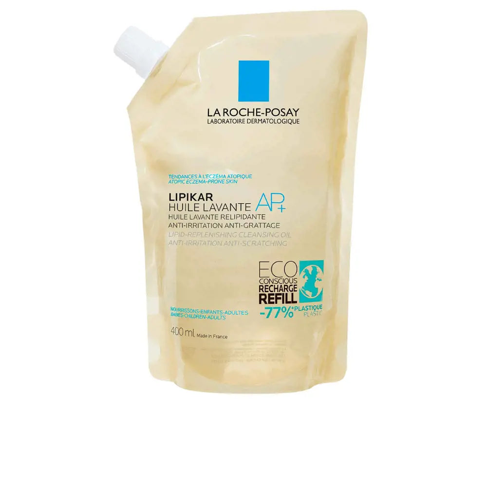 LA ROCHE POSAY-Óleo de limpeza repositor LIPIKAR AP+ recarga 400 ml.-DrShampoo - Perfumaria e Cosmética