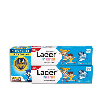 LACER-CHILDREN dental gel strawberry duo + gift 2 x 75 ml 2 u-DrShampoo - Perfumaria e Cosmética Main image